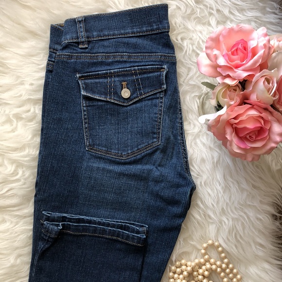 WHBM • NOIR Size 4 Cropped Denim Jeans - Picture 2 of 16